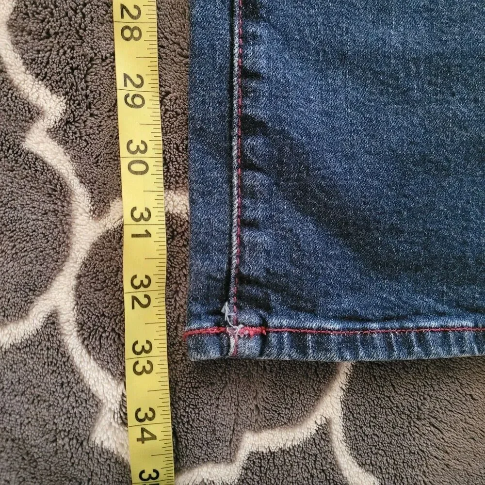 True Religion Ricky Flap Big T Relaxed Straight Mens Jeans 32W x 33L Dark Wash